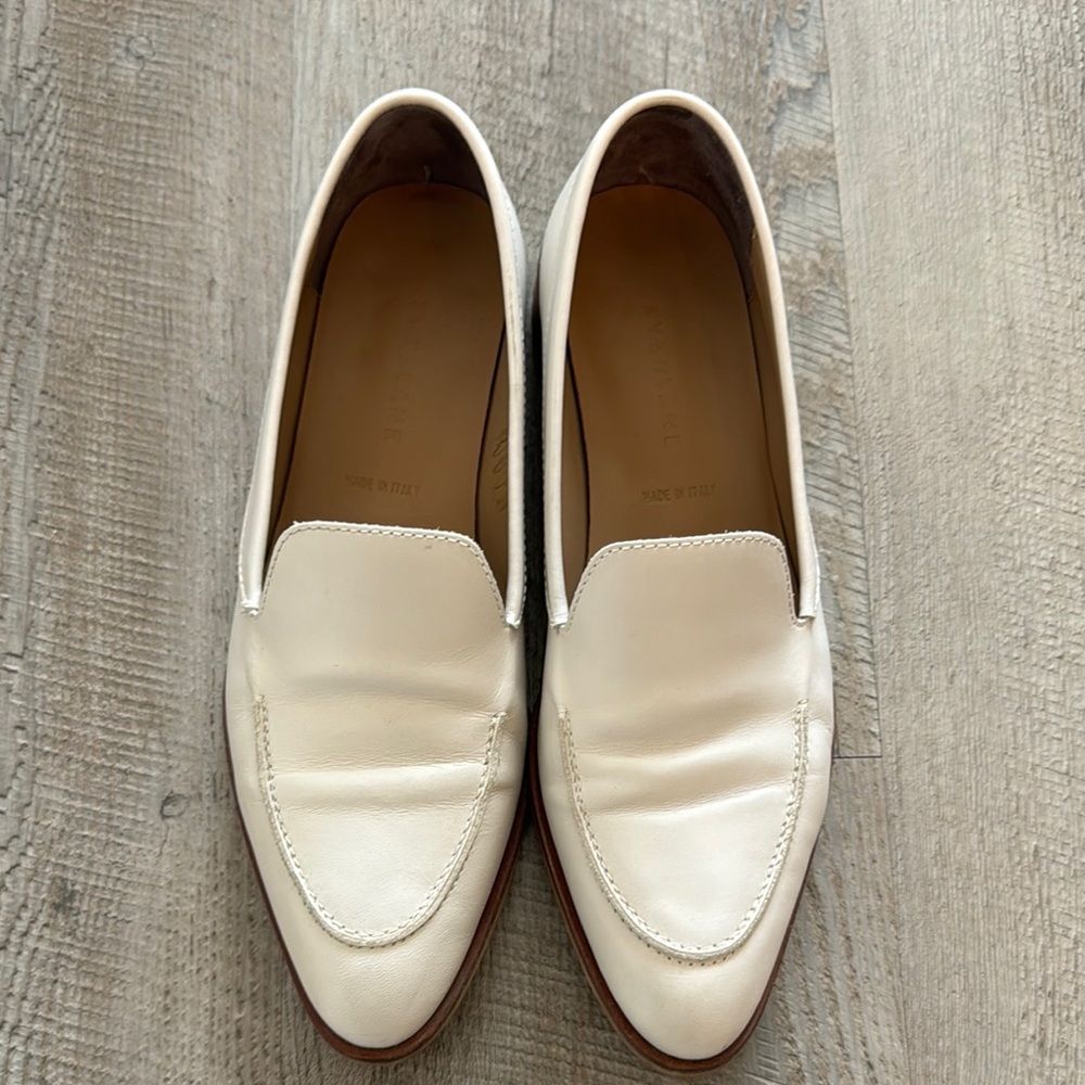 Everlane Cream Leather Loafers